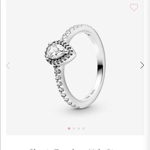 Pandora Classic Halo Teardrop Ring